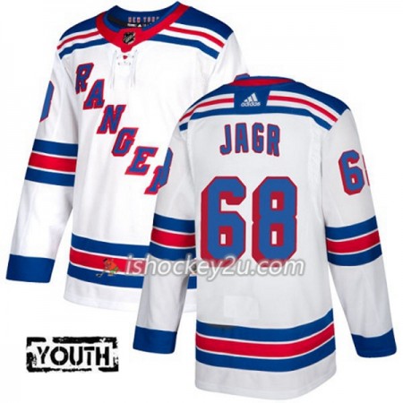 Børn NHL New York Rangers Trøje Jaromir Jagr 68 Adidas 2017-2018 Hvid Authentic